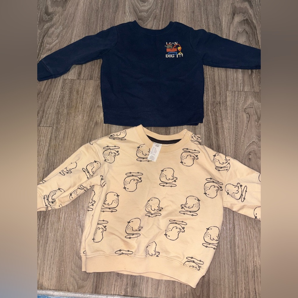 Beige and Navy Kids Sweatshirts